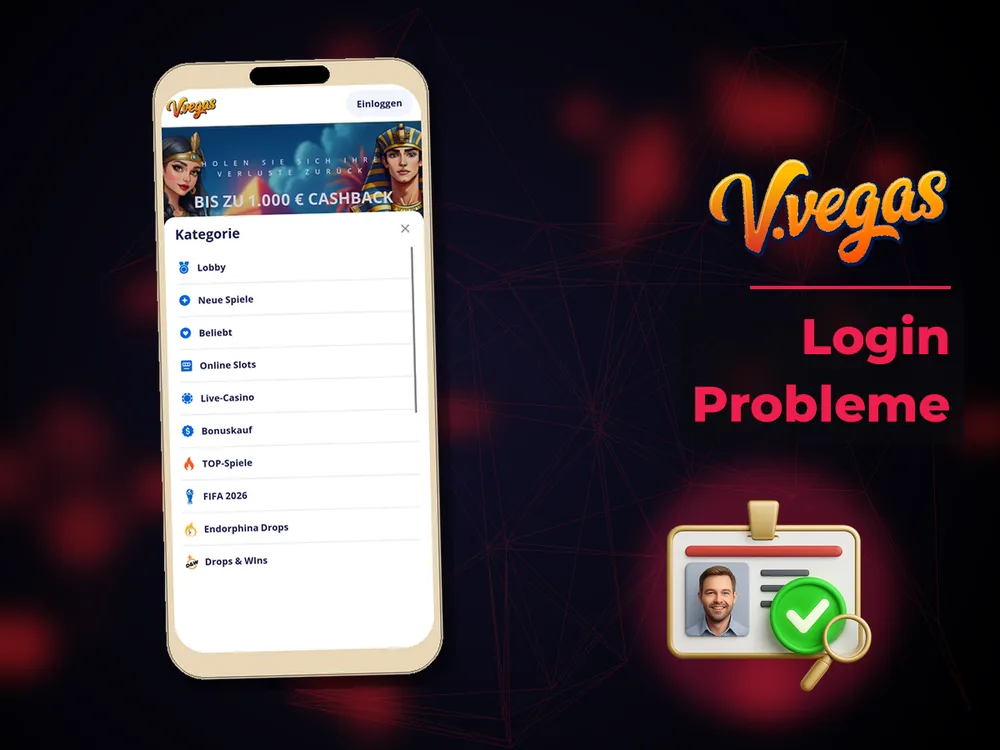 Vulkan Vegas Casino - Login Probleme