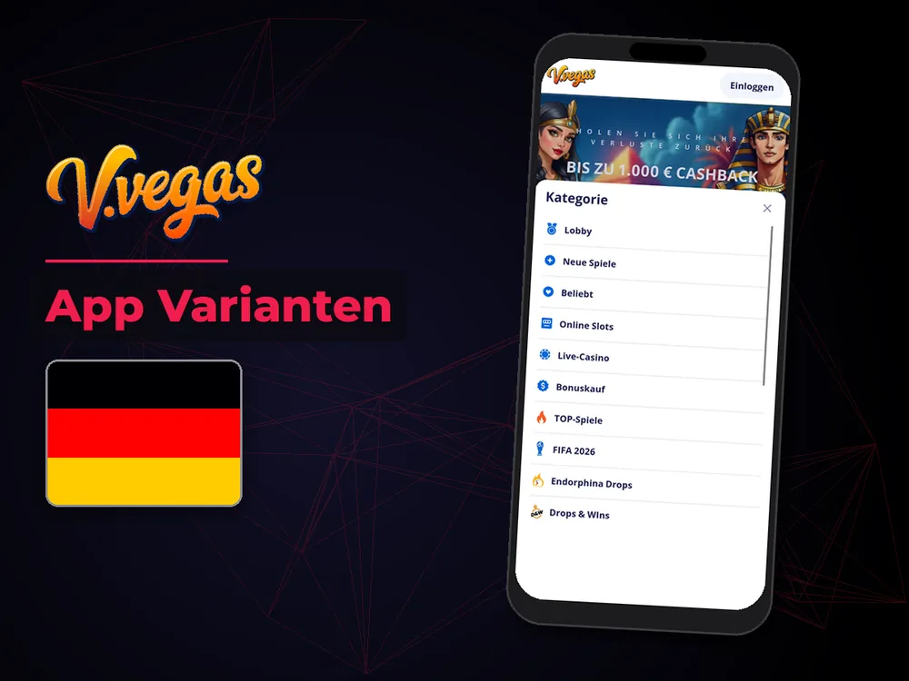 Vulkan Vegas Casino - App Varianten