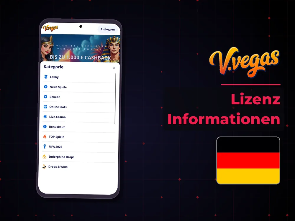 Vulkan Vegas Casino - Lizenz Informationen