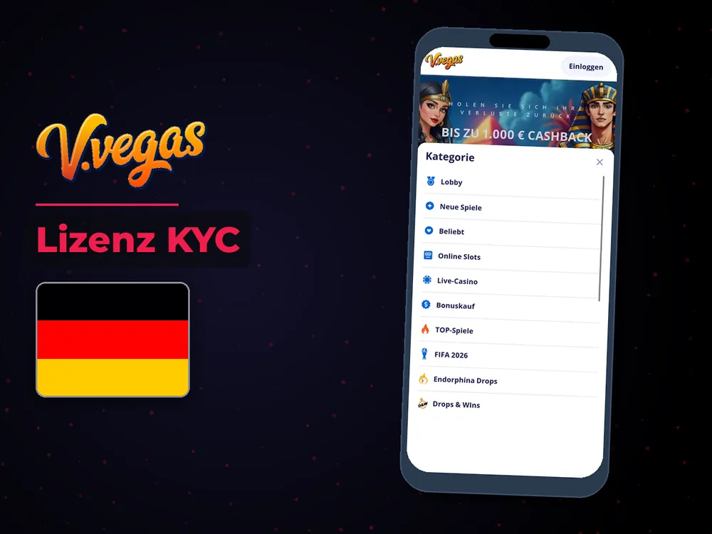 Vulkan Vegas Casino - Lizenz KYC